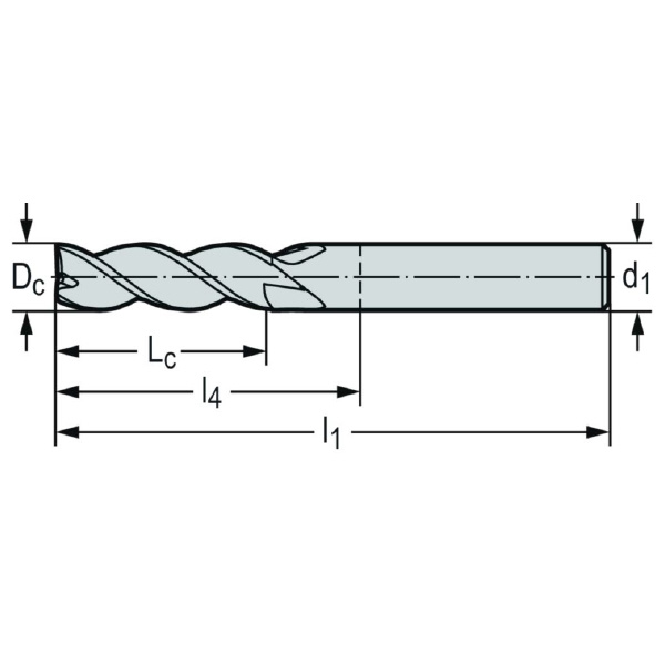 ワルタージャパン（株） 超硬スクエアエンドミル MC230 超硬スクエアエンドミル MC230-01.0A3L-WK40TF
