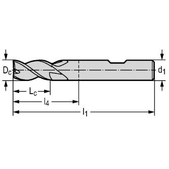 ワルタージャパン（株） 超硬スクエアエンドミル MC230 超硬スクエアエンドミル MC230-01.0W3B-WK40TF