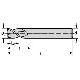 ワルタージャパン（株） 超硬スクエアエンドミル MC230 超硬スクエアエンドミル MC230-02.0A3S-WK40TF