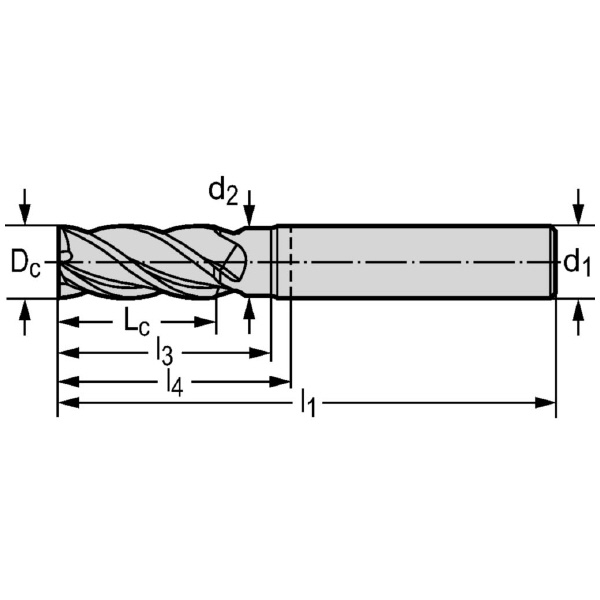 ワルタージャパン（株） 超硬スクエアエンドミル MC230 超硬スクエアエンドミル MC230-02.0A4BC-WK40TF