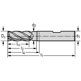 ワルタージャパン（株） 超硬スクエアエンドミル MC230 超硬スクエアエンドミル MC230-02.0W4BC-WK40TF