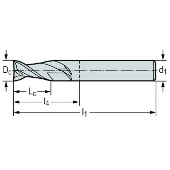 ワルタージャパン（株） 超硬スクエアエンドミル MC230 超硬スクエアエンドミル MC230-02.5A2B-WK40TF