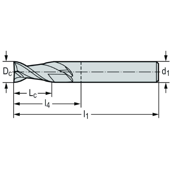 ワルタージャパン（株） 超硬スクエアエンドミル MC230 超硬スクエアエンドミル MC230-02.5A2B-WK40TF
