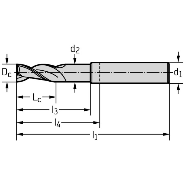 ワルタージャパン（株） 超硬スクエアエンドミル MC267 超硬スクエアエンドミル MC267-08.0A2BC-WJ30UU