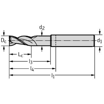ワルタージャパン（株） 超硬スクエアエンドミル MC267 超硬スクエアエンドミル MC267-12.0A2BC-WJ30UU