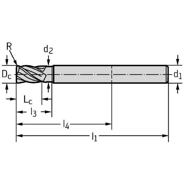 ワルタージャパン（株） セラミック肩削り / 溝削りエンドミル MC セラミック肩削り　／　溝削りエンドミル MC275-08.0A4P100C-WIS10