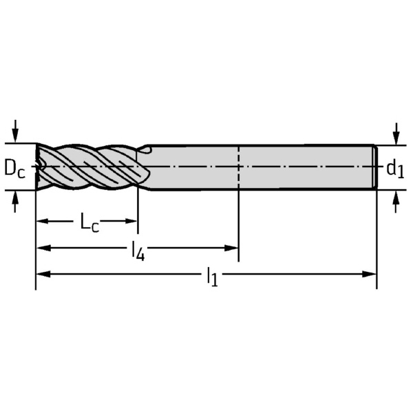 ワルタージャパン（株） 超硬スクエアエンドミル MC388 超硬スクエアエンドミル MC388-08.0A4L-WB10TG