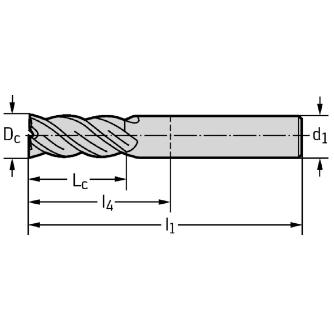ワルタージャパン（株） 超硬スクエアエンドミル MC388 超硬スクエアエンドミル MC388-12.0A4B-WB10TG