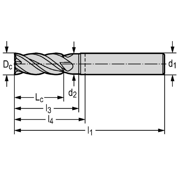 ワルタージャパン（株） 超硬スクエアエンドミル MD340 超硬スクエアエンドミル MD340-03.0A4BC-WK40TP