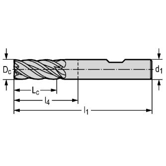 ワルタージャパン（株） 超硬スクエアエンドミル MD340 超硬スクエアエンドミル MD340-08.0W5B-WK40TP