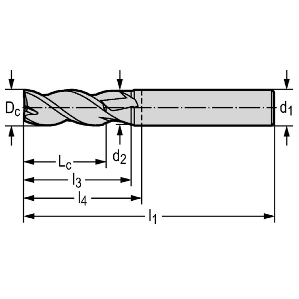 ワルタージャパン（株） 超硬スクエアエンドミル MD340 超硬スクエアエンドミル MD340-12.0A3PC-WK40TP