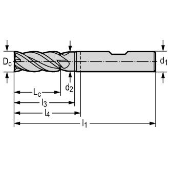 ワルタージャパン（株） 超硬スクエアエンドミル MD340 超硬スクエアエンドミル MD340-14.0W4BC-WK40TP