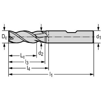 ワルタージャパン（株） 超硬スクエアエンドミル MD340 超硬スクエアエンドミル MD340-16.0W3PC-WK40TP
