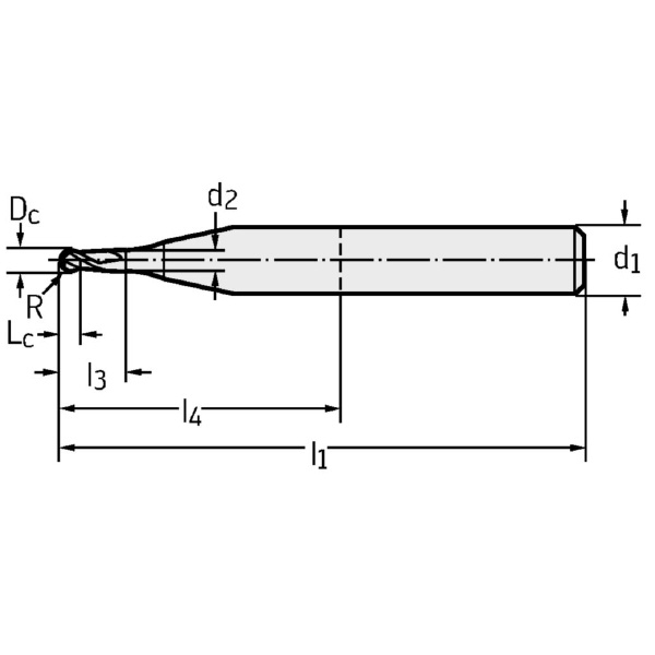 ワルタージャパン（株） 超硬ミニボールノーズエンドミル H4046988 超硬ミニボールノーズエンドミル H4046988-1.2-3.6