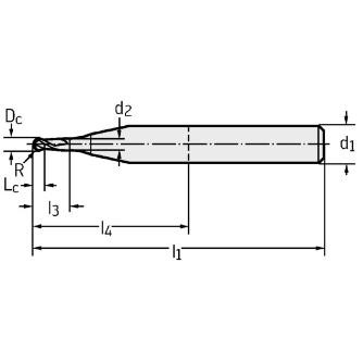 ワルタージャパン（株） 超硬ミニボールノーズエンドミル H4046988 超硬ミニボールノーズエンドミル H4046988-1-10