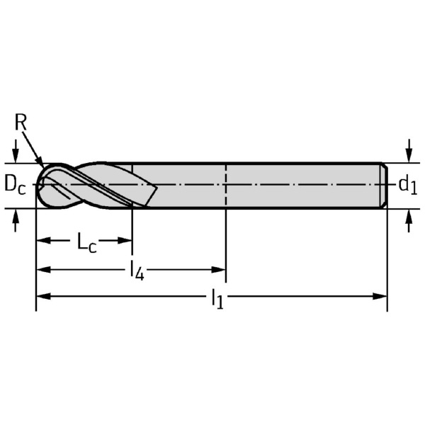 ワルタージャパン（株） 超硬ボールノーズエンドミル MC416 超硬ボールノーズエンドミル MC416-06.0A2B-WJ30TF