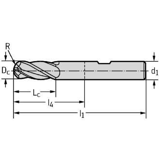 ワルタージャパン（株） 超硬ボールノーズエンドミル MC416 超硬ボールノーズエンドミル MC416-08.0W4L-WJ30TF