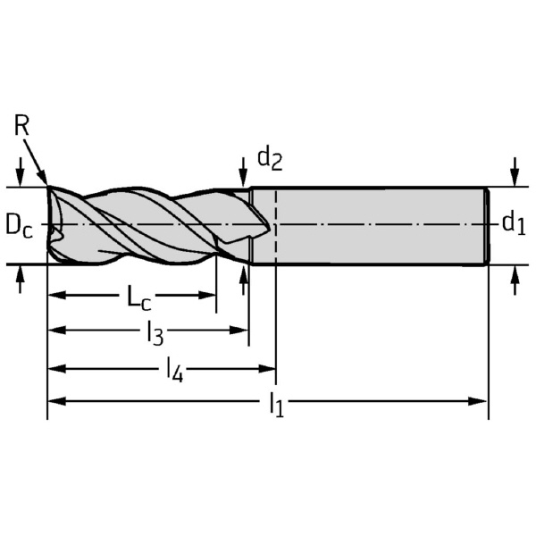 ワルタージャパン（株） 超硬ラジアスエンドミル H4036217 超硬ラジアスエンドミル H4036217-8