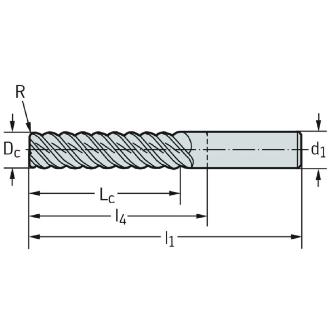 ワルタージャパン（株） 超硬ラジアスエンドミル H7073417 超硬ラジアスエンドミル H7073417-25X90