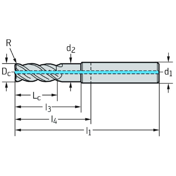 ワルタージャパン（株） 超硬ラジアスエンドミル H7073717 超硬ラジアスエンドミル H7073717-16-0.2