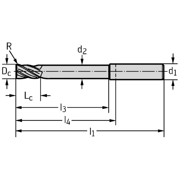 ワルタージャパン（株） 超硬ラジアスエンドミル H8095919 超硬ラジアスエンドミル H8095919-4-30