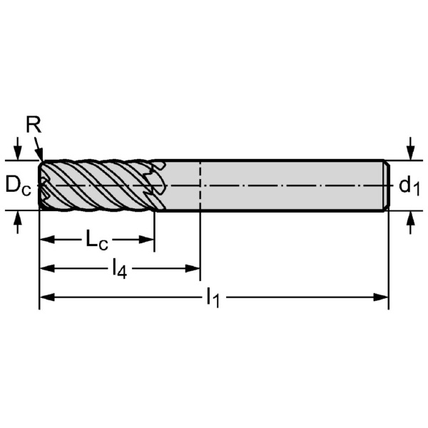 ワルタージャパン（株） 超硬ラジアスエンドミル MC128 超硬ラジアスエンドミル MC128-08.0A6B050-WJ30TF