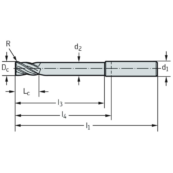 ワルタージャパン（株） 超硬ラジアスエンドミル MC213 超硬ラジアスエンドミル MC213-08.0A4X050S-WJ30TF