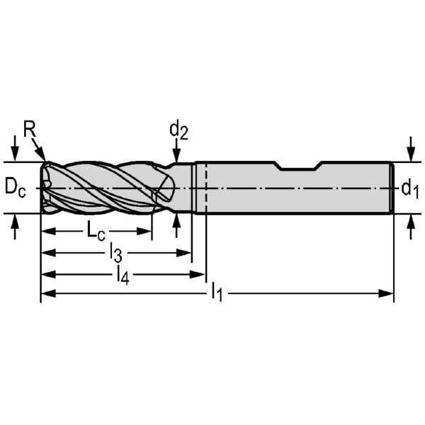 ワルタージャパン（株） 超硬ラジアスエンドミル MC230 超硬ラジアスエンドミル MC230-08.0W4B200C-WK40TF
