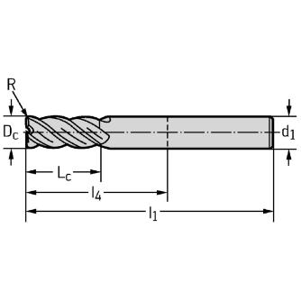 ワルタージャパン（株） 超硬ラジアスエンドミル MC388 超硬ラジアスエンドミル MC388-02.0A3B050-WB10TG