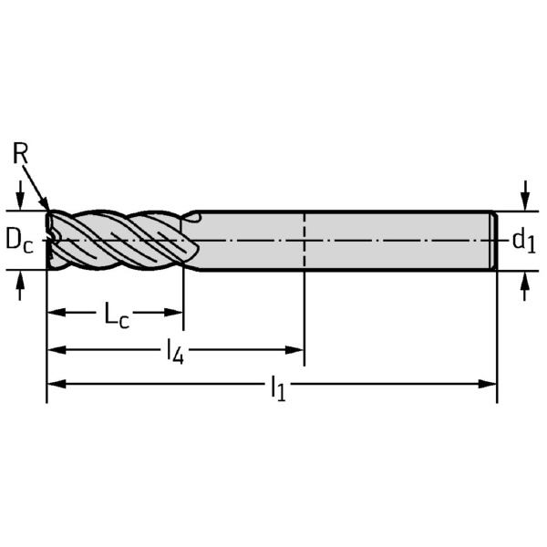 ワルタージャパン（株） 超硬ラジアスエンドミル MC388 超硬ラジアスエンドミル MC388-12.0A4L300-WB10TG