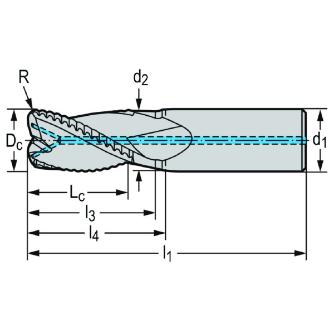 ワルタージャパン（株） 超硬ラフィングエンドミル MD265 超硬ラフィングエンドミル MD265-20.0A3L200C-WJ30UU