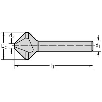 ワルタージャパン（株） HSS カウンターシンク 90° E6819 ＨＳＳ　カウンターシンク　９０° E6819-16.5
