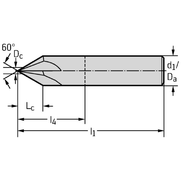 ワルタージャパン（株） 超硬面取りエンドミル 60° MC500 超硬面取りエンドミル　６０° MC500-06.0A4L-WJ30TF
