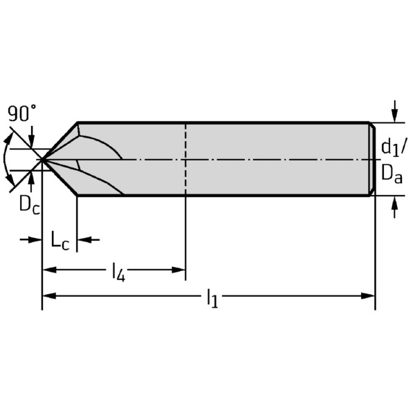 ワルタージャパン（株） 超硬面取りエンドミル 90° MC501 超硬面取りエンドミル　９０° MC501-08.0A5L-WJ30TF