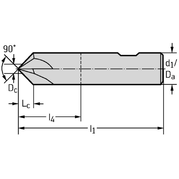 ワルタージャパン（株） 超硬面取りエンドミル 90° MC501 超硬面取りエンドミル　９０° MC501-12.0W6L-WJ30TF