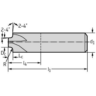 ワルタージャパン（株） 超硬面取りエンドミル 120° MC503 超硬面取りエンドミル　１２０° MC503-06.0A4B500-WJ30TF