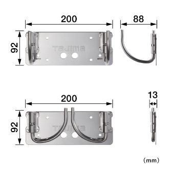 （株）ＴＪＭデザイン 工具ボックス台車Jフック折りたたみダブル TB 工具ボックス台車Ｊフック折りたたみダブル TB-JFW