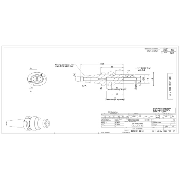 ヤマゼン YZ-GERMANY ハイドロホルダ BT ＹＺ－ＧＥＲＭＡＮＹ　ハイドロホルダ BT-DC30D10L55