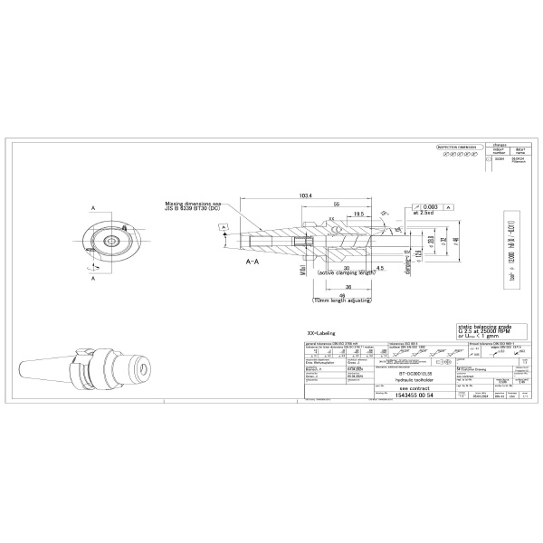 ヤマゼン YZ-GERMANY ハイドロホルダ BT ＹＺ－ＧＥＲＭＡＮＹ　ハイドロホルダ BT-DC30D12L55