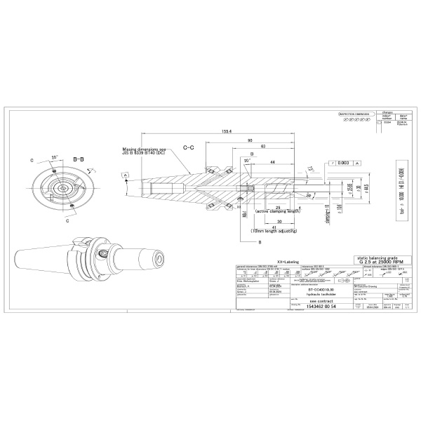 ヤマゼン YZ-GERMANY ハイドロホルダ BT ＹＺ－ＧＥＲＭＡＮＹ　ハイドロホルダ BT-DC40D10L90