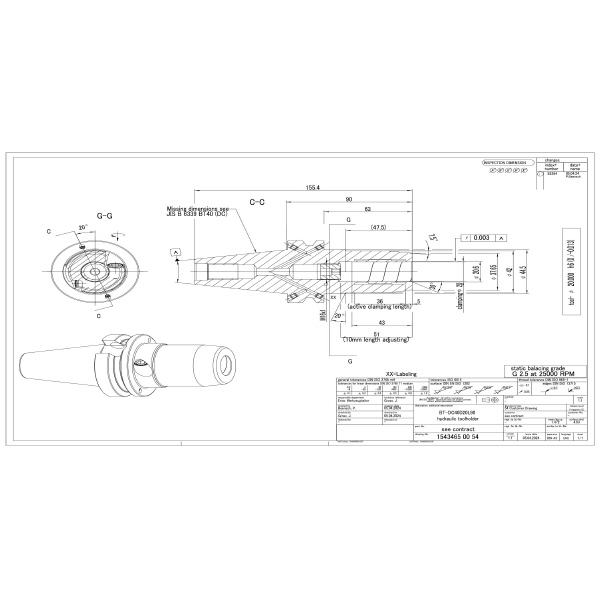 ヤマゼン YZ-GERMANY ハイドロホルダ BT ＹＺ－ＧＥＲＭＡＮＹ　ハイドロホルダ BT-DC40D20L90