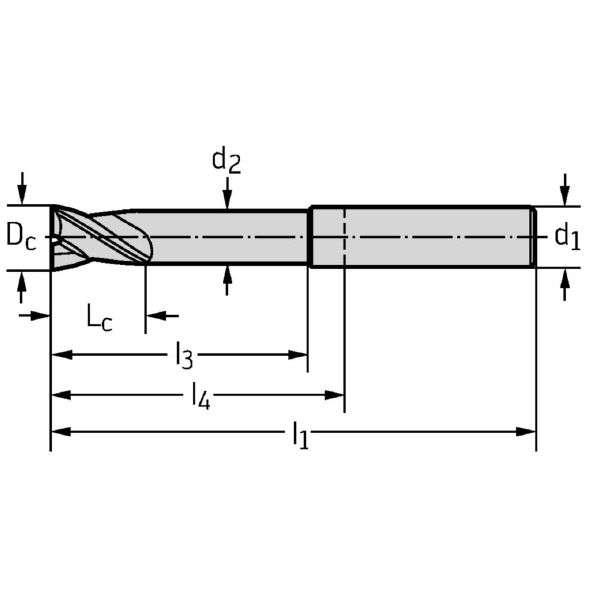ワルタージャパン（株） 超硬スクエアエンドミル H602681 超硬スクエアエンドミル H602681-3
