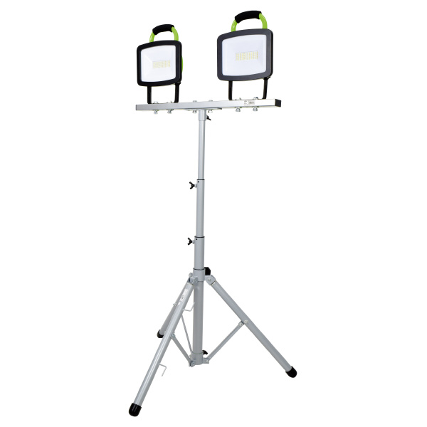 日動工業（株） LEDパワーライト60W 三脚2灯式 LEN ＬＥＤパワーライト６０Ｗ　三脚２灯式 LEN-60LW-3ME