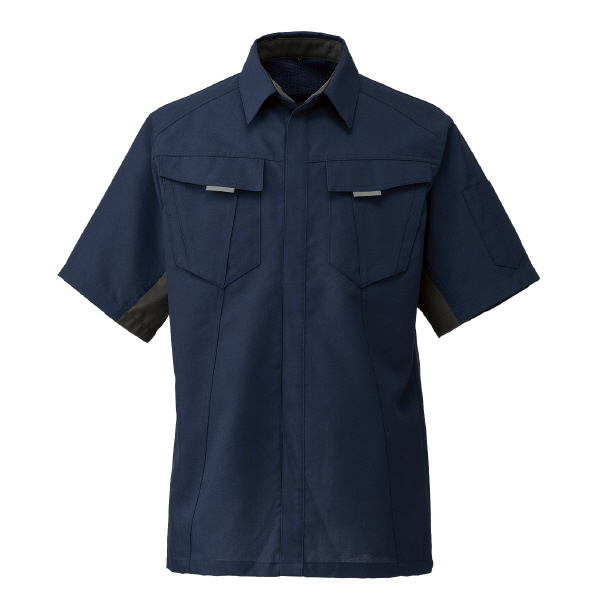 日新被服（株） 半袖シャツ SR2531-02 半袖シャツ SR2531-02-M ﾈｲﾋﾞｰ