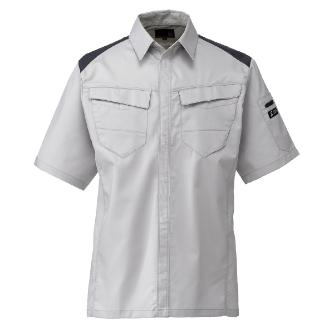 日新被服（株） 半袖シャツ SR2633-40 半袖シャツ SR2633-40-M ｼﾙﾊﾞｰ