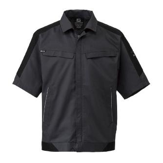 日新被服（株） 半袖ジャンパー SR2651-54 半袖ジャンパー SR2651-54-M ｼｯｸﾌﾞﾗｯｸ