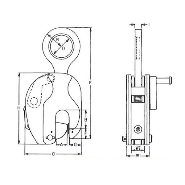 イーグルクランプ（株） 縦つり用クランプ RS型 縦つりクランプ RS-AT-1(3-25)ﾛｰﾚｯﾄｼﾖｳ