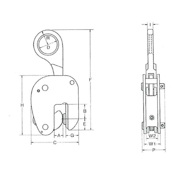 イーグルクランプ（株） 縦つり用クランプ 内蔵型自動ロック式 WOL 縦つりクランプ WOL-3(6-36)ﾛｰﾚｯﾄｼﾖｳ