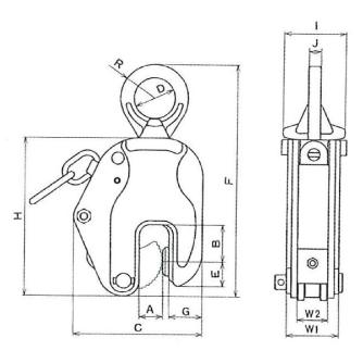 イーグルクランプ（株） 縦つり用クランプ ET型 縦つりクランプ ET-350(2-16)ﾛｰﾚｯﾄｼﾖｳ