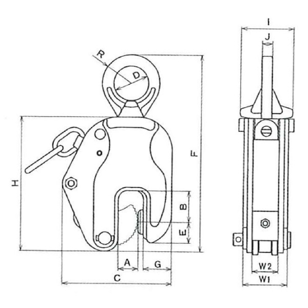 イーグルクランプ（株） 縦つり用クランプ ET型 縦つりクランプ ET-500(3-20)ﾛｰﾚｯﾄｼﾖｳ